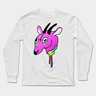 Funny cute adorable pink goat Long Sleeve T-Shirt